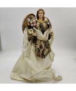 Vintage 14 Inch Beautiful Ornate Ivory Gold Angel Christmas Holiday Tree... - $23.76