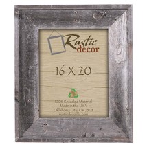 16x20 Premium 4&quot; wide Rustic Reclaimed Barn Wood Wall Frame - $61.98