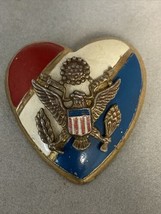 Vtg 1940’s Wwii WW2 Victory Pin Eagle Patriotic Sweet Heart Brooch - £51.28 GBP