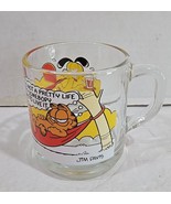 Vtg 1978 McDonald&#39;s Cartoon Garfield Odie Anchor Hocking Glass Coffee Co... - $346.64 MXN