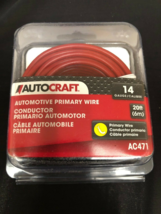 AutoCraft Automotive Primary Wire 14 Gauge, 20 Ft, Red, AC471 - £7.00 GBP