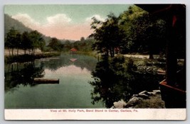 Carlisle PA View At Mt Holly Park Band Stand In Center Pennsylvania Postcard F33 - $5.95