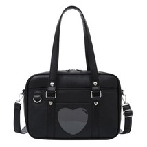 Fashion Women Solid Color Crossbody Bags Heart Leather Messenger Bags Zipper Lar - £49.18 GBP