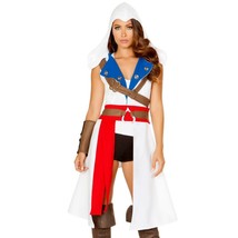 Assassin&#39;s Protector Creed Costume Hooded Overcoat Holster Arm Band Shorts 4843 - £39.42 GBP