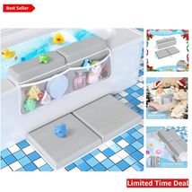 1.5" Extra Thick Baby Bath Kneeler &amp; Elbow Rest Set with 4 Storage Pockets - $67.27