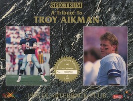 Spectrum 1993 Quarterback Club Troy Aikman Tribute Sheet - £40.09 GBP