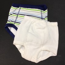 Gerber Training Pants Lot Of 2 Boys Sz 2T-3T Blue Green White Potty Trai... - $11.88