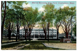 Marine Barracks Navy Yard Charlestown Massachusetts Postcard - £5.39 GBP