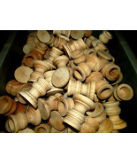 25 PIECES NEW UNFINISHED SANDED SOLID WOODEN CANDLE STICK HOLDER 2&quot; TALL - $37.84 CAD