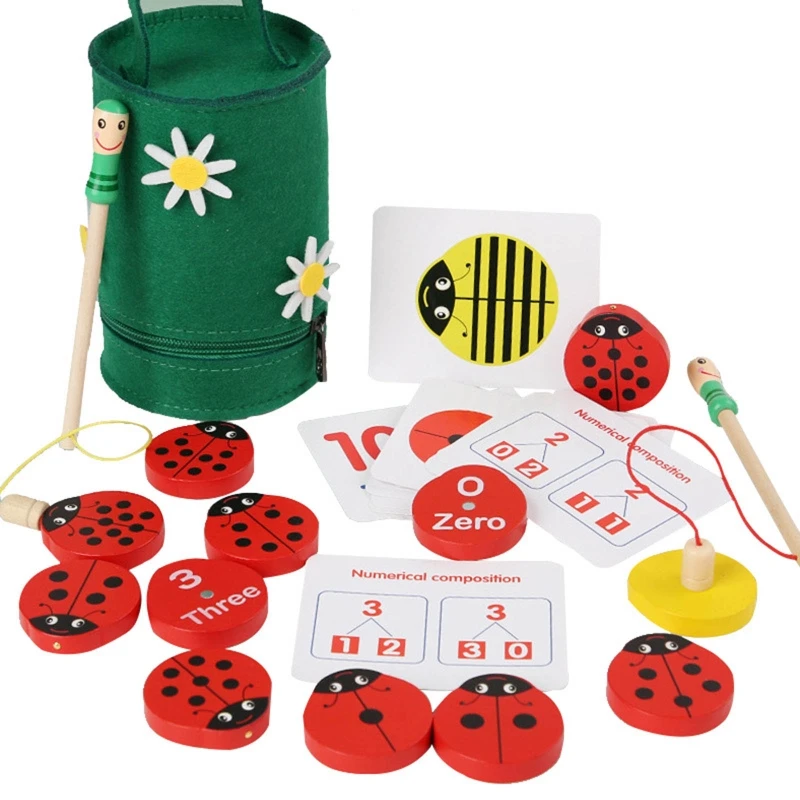 4XBD 2-in-1  Fishing Game Toy Montessori Number Matching Puzzle Math Counting - £18.25 GBP