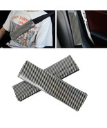 Universal Gray Carbon Fiber Look Car Seat Belt Covers Shoulder Pad Prote... - £9.27 GBP