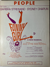 PEOPLE from Funny Girl Musical with Barbra Streisand &amp; Chaplin 1963 Shee... - $10.36