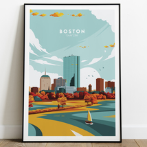 Boston Poster | United States Print, Massachusetts Wall Art &amp; Gift Idea - £20.65 GBP+