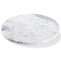 12&quot; Mable Lazy Susan, 100% Natural Marble Round Tray With Silent Rotating, Kitch - $62.99