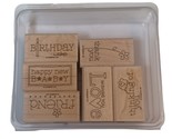 Stampin&#39; Up 6 piece Stamp Set For A Friend Message Stamps Paper Craft Sc... - £3.11 GBP