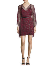 New Womens NWT $325 Halston Heritage Dress Kimono Belted Caftan XS S Red Dark - £256.39 GBP