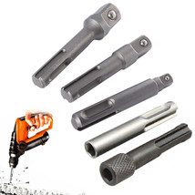 5Pc Sds Plus 1/4 Hex Socket Driver Hammer Drill Bit Chuck Adaptor Bar Kit Set Us - £15.27 GBP