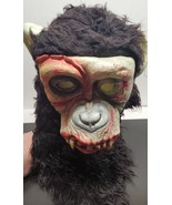 Bloody Ape wrap-around rubber latex mask with fangs and hair - Halloween... - £19.67 GBP