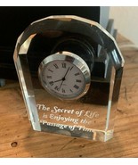 Decorative Desk Clock - The Secret of Life is Enjoying the Passage of Time - £13.31 GBP