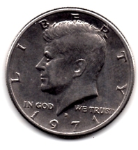 1971 D Kennedy Halfdollar - Granny Estate Find - $8.99