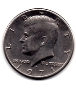 1971 D Kennedy Halfdollar - Granny Estate Find - $8.99