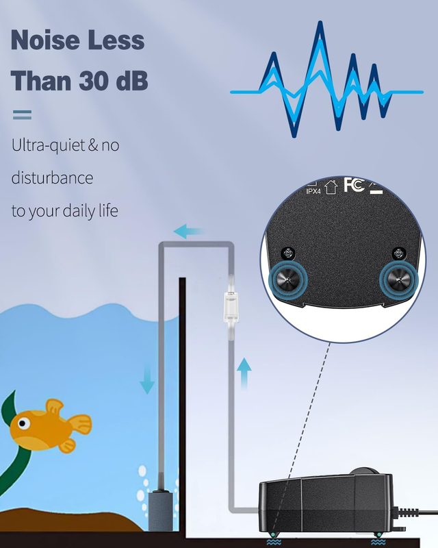 Pawfly Aquarium Air Pump Oxygen Pump for 10-200 Gallon Fish Tanks Buckets Dual O Item image 4