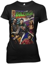 The Big Bang Theory Group on a Comic Book Cover Juniors Style T-Shirt NE... - $12.59