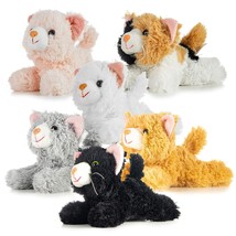 PREXTEX Cat Stuffed Animals - 6 Plush Kitten Stuffed Animals for Party Favors an - £36.88 GBP
