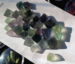 Small Fluorite Octahedral Green And Blue Crystals, Natural 5.5G 6mm - 10... - £14.25 GBP