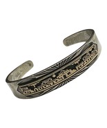 MM Rogers Navajo Cuff Sterling Silver 14k Bracelet Julius Yazzie Pueblo ... - $640.14 CAD