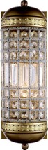 Wall Sconce OLIVIA 1-Light Clear Crystal Dark Bronze Royal-Cut Polished Nickel - £294.90 GBP