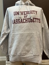 Vintage 2000&#39;s University of Massachusetts Grey Crewneck Sweatshirt size L - £38.98 GBP
