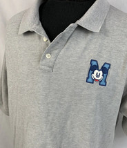 Vintage Disney Shirt Mickey Mouse Polo Embroidered Mens  XL Gray Collared - £15.97 GBP