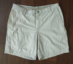 Columbia Omni Shield Cargo Zip Shorts Mens Sz 38 Tan Khaki Canvas Spring Fishing - $17.49