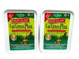 Lot Of 2 Cat-A&#39;bout Multi-Cat CatGrass Plus Tub 150 grams by Miracle Care - £11.50 GBP