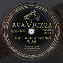 Eddy Arnold - There&#39;s Been A Change In/Tie Me To Your 1950 78rpm Record 21-0412 - £8.52 GBP