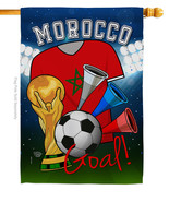 World Cup Morocco Soccer House Flag 28 X40 Double-Sided Banner - £29.20 GBP