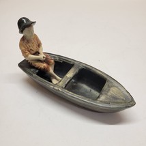 VERY RARE VINTAGE WELLER POTTERY FISHING BOY AND BOAT !!!! - $1,151.49