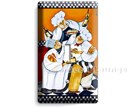 drunk italian chefs drinking red wine eating baguette single light switch wall p - £7.72 GBP