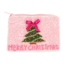  Christmas Three Seed Beaded Coin Bag - $29.35