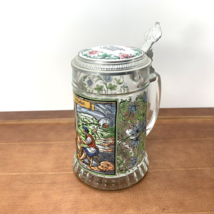 Stande-Seidel Der Hafner West Germany Glass Beer Mug Stein Lidded Vintage - $39.99