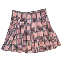 Pink Plaid Pleated Mini Skirt Stretch XS–4X  Crossdresser Transgender Co... - $26.95