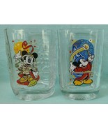 Walt Disney World Celebration McDonalds 2000 Mickey Mouse Glass Cups - S... - £11.00 GBP