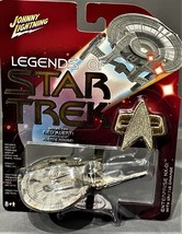 STAR TREK  - Enterprise NX-01 With Battle Damage -Johnny Lightning  Red ... - $19.00