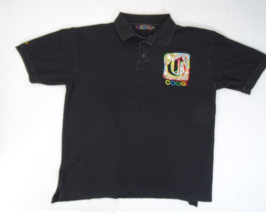 Coogi Polo Shirt 4XL Black Short Sleeve Casual Rugby Knit Cotton Logo - $18.95