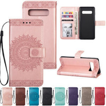 For Galaxy S5 S9 S10+ A8 2018 Magnetic Flip Leather Case Card Wallet Stand Cover - £48.02 GBP