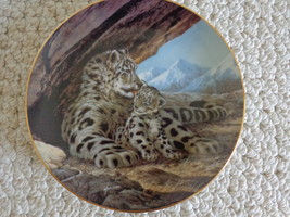Collectible Plate The Snow Leopard (#1199) by W.W. George Pottery Fine C... - $22.99