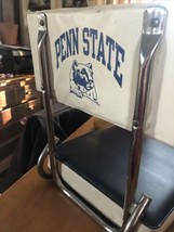 Vintage Penn State Metal Padded Vinyl Folding Stadium Bleacher Seat Chair - $15.84