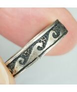 size 8.5 ring sterling silver 925 ring band wave lake ocean ESTATE SALE - $605.17 MXN