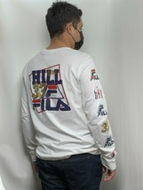 Men&#39;s Fila White Great Hill 33 Long Sleeve Tee Shirt - $29.99